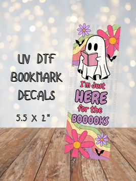 Here For The Boooooks UV DTF Bookmark