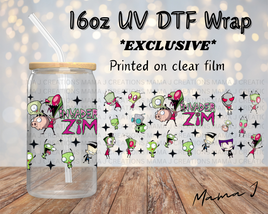 UV DTF Invader Zim Libbey Wrap 16oz