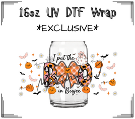 I Put The Boo In Boujee UV DTF Libby Wrap 16oz