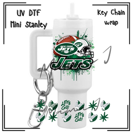 Jets UV DTF Mini Stanley Key Chain Wrap