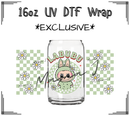 Labubu Green UV DTF Libby Wrap 16oz