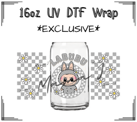 Labubu Grey UV DTF Libby Wrap 16oz