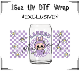 Labubu Purple UV DTF Libby Wrap 16oz