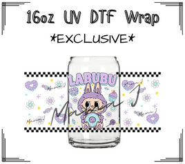 Labubu Purple Snack UV DTF Libby Wrap 16oz