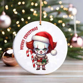 Pennywise UV DTF Christmas Ornament Decal