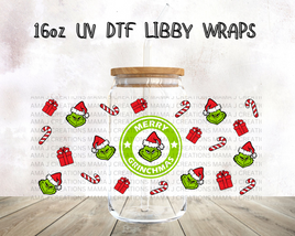 Merry Grinchmas 1 UV DTF Libby Wrap 16oz