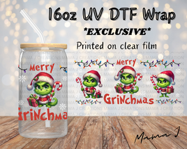 Merry Grinchmas UV DTF Libby Wrap 16oz