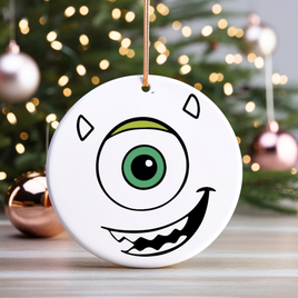 Mike Wazowski UV DTF Christmas Ornament Decal