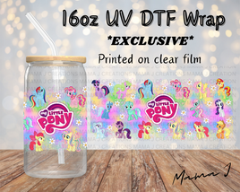 My Little Pony UV DTF Libbey Wrap 16oz