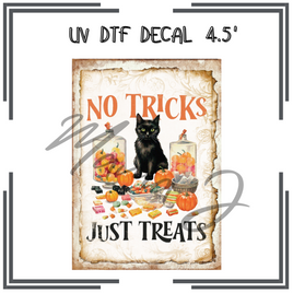 No Tricks Just Treats UV DTF Decal