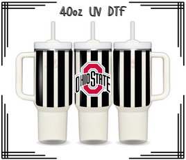 Ohio State 40oz UV DTF Wrap TOP Only