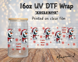 UV DTF I Like Warm Hugs Libbey Wrap 16oz