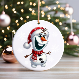 Olaf UV DTF Christmas Ornament Decal