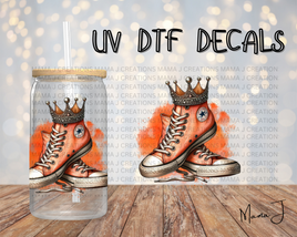 Orange Queen Converse Shoes UV DTF Decal