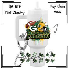Packers UV DTF Mini Stanley Key Chain Wrap