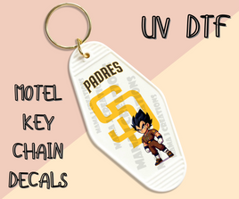 Padres UV DTF Motel Key Chain Decal