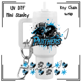 Panthers UV DTF Mini Stanley Key Chain Wrap