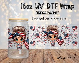 UV DTF Patriotic Cutie Libbey Wrap 16oz