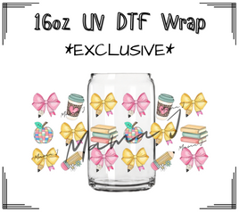 Pencil Bows 1 UV DTF Libby Wrap 16oz