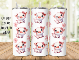 20oz UV DTF Tumbler Wrap Little Piggies