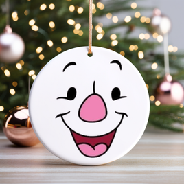 Piglet UV DTF Christmas Ornament Decal