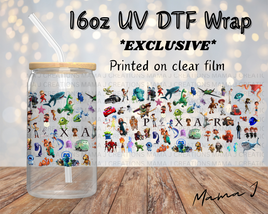 UV DTF Pixar Libbey Wrap 16oz