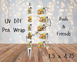 Pooh & Friends UV DTF Pen Wrap