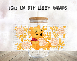 Pooh Bear Concha UV DTF Libby Wrap 16oz