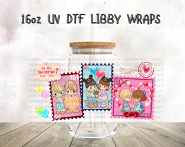 Precious Moments Valentine Stamps UV DTF Libby Wrap 16oz