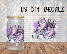 Purple Queen Converse Shoes UV DTF Decal