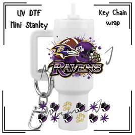 Ravens UV DTF Mini Stanley Key Chain Wrap