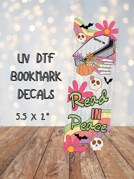 Read In Peace UV DTF Bookmark