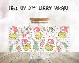 Retro Grinch UV DTF Libby Wrap 16oz