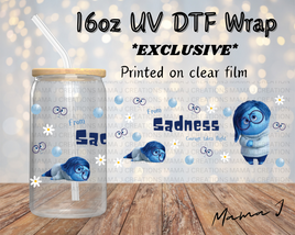 Sadness UV DTF Libbey Wrap 16oz