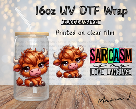 UV DTF Sarcasm Libbey Wrap 16oz