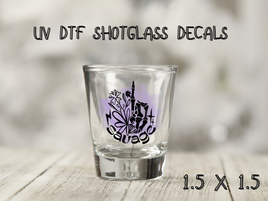 Savage UV DTF Shot Glass Decal