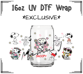 Snoopy UV DTF Libby Wrap 16oz