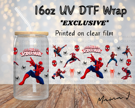 UV DTF Spiderman Libbey Wrap 16oz