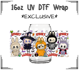 Spooky Halloween Labubu UV DTF Libby Wrap 16oz