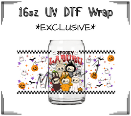 Spooky Labubu UV DTF Libby Wrap 16oz