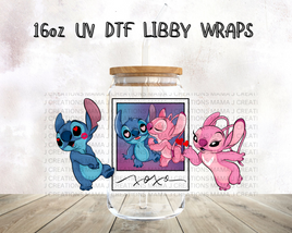 Stitch & Angel Valentine UV DTF Libby Wrap 16oz