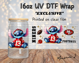 Stitch Niners Football Libbey Wrap 16oz