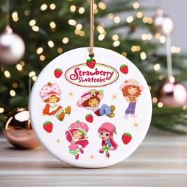 Strawberry Shortcake UV DTF Christmas Ornament Decal