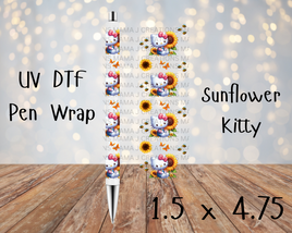 Sunflower Kitty UV DTF Pen Wrap