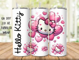 20oz UV DTF Tumbler Wrap Sweetheart Kitty