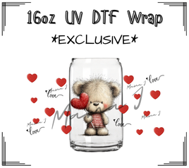 Teddy Love 2 UV DTF Libby Wrap 16oz