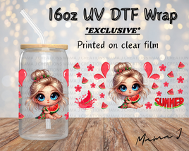 UV DTF Watermelon Cutie Libbey Wrap 16oz