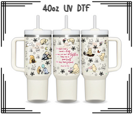 Winnie The Pooh 40oz UV DTF Wrap TOP Only