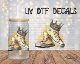 Yellow Queen Converse Shoes UV DTF Decal